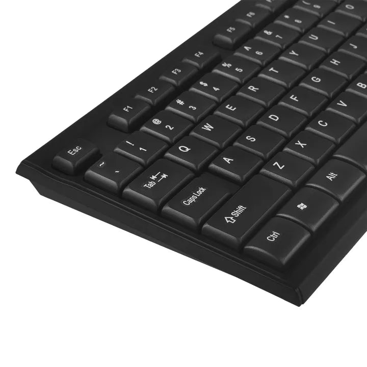 Belaidis žaidimų klaviatūros ir pelės rinkinys NanoRS 1200 DPI juodas