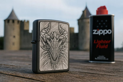 Benzininis žiebtuvėlis Zippo Black Ice 60001163, vėjui atsparus