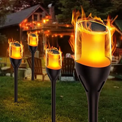 Berge LED saulės fakelas, sodo šviestuvas su ugnies imitacijos efektu
