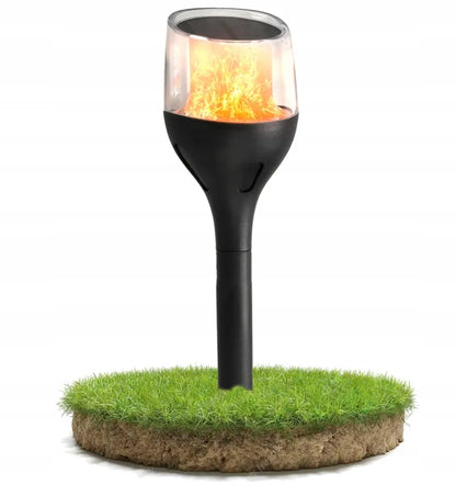 Berge LED saulės fakelas, sodo šviestuvas su ugnies imitacijos efektu