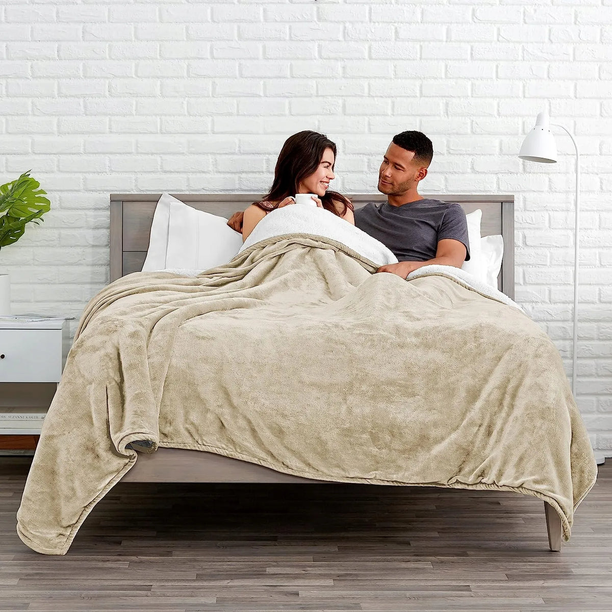 „Bestcovers“ vandeniui atsparus dvipusis pledas „Sherpa“, 150 × 200 cm