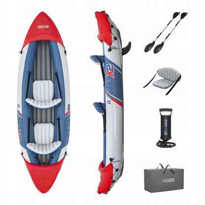 Bestway 65077 pripučiamas dvivietis baidarė Lite Rapid X2 321 x 100 cm rinkinys