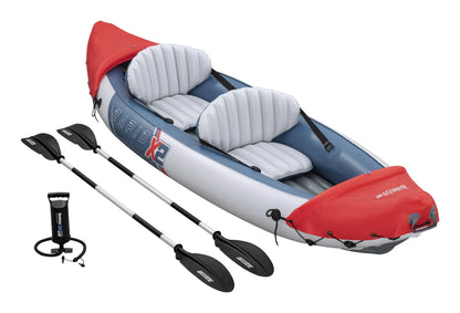Bestway 65077 pripučiamas dvivietis baidarė Lite Rapid X2 321 x 100 cm rinkinys