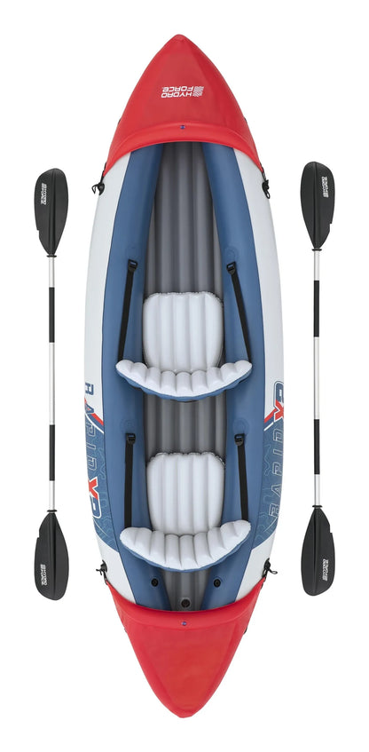 Bestway 65077 pripučiamas dvivietis baidarė Lite Rapid X2 321 x 100 cm rinkinys