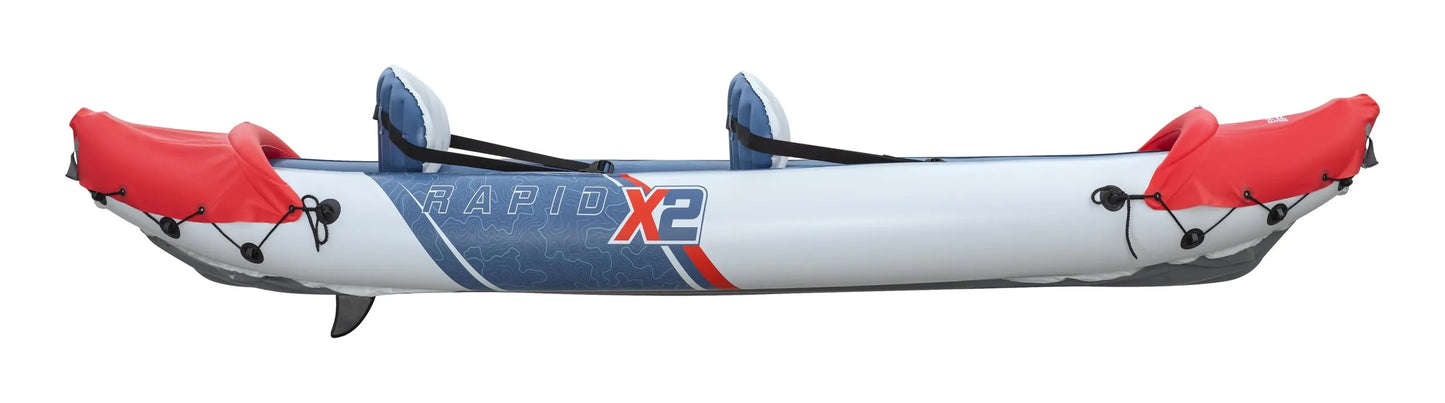 Bestway 65077 pripučiamas dvivietis baidarė Lite Rapid X2 321 x 100 cm rinkinys