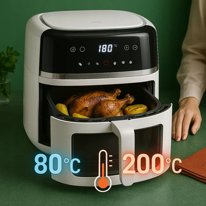 Beztriebė gruzdintuvė „Camry Air Fryer“, 8 l, 2500 W, XXL talpa