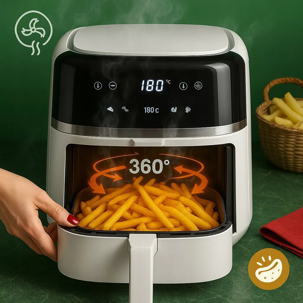 Beztriebė gruzdintuvė „Camry Air Fryer“, 8 l, 2500 W, XXL talpa