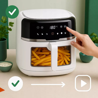 Beztriebė gruzdintuvė „Camry Air Fryer“, 8 l, 2500 W, XXL talpa