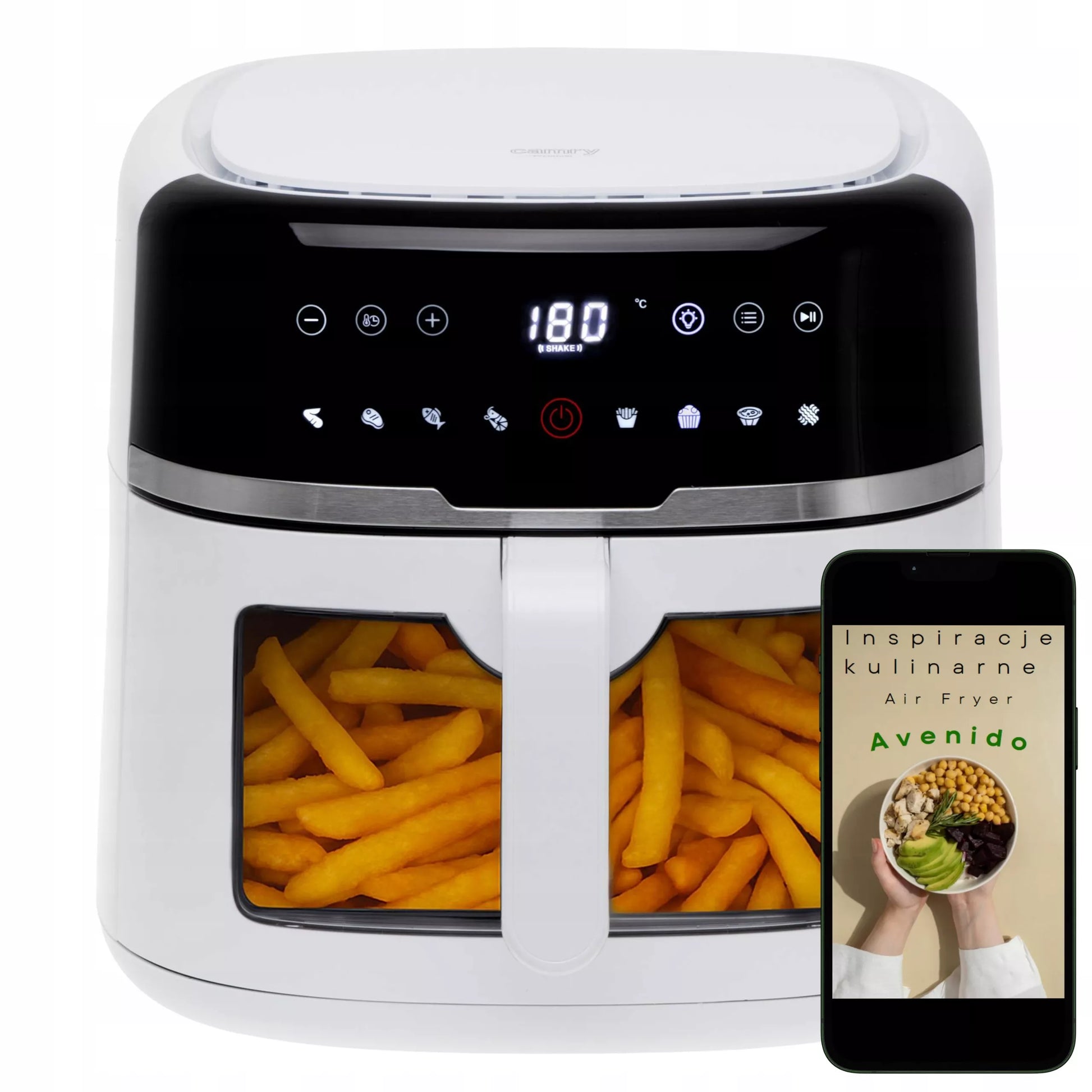 Beztriebė gruzdintuvė „Camry Air Fryer“, 8 l, 2500 W, XXL talpa