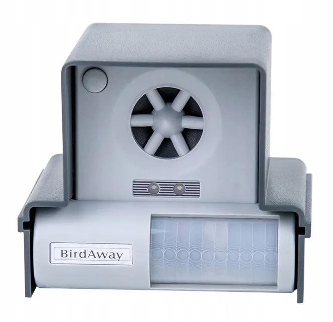 BIRD AWAY paukščių, balandžių, varnėnų, žvirblių, varnų ir juodvarnių atbaidytuvas su maitinimo adapteriu