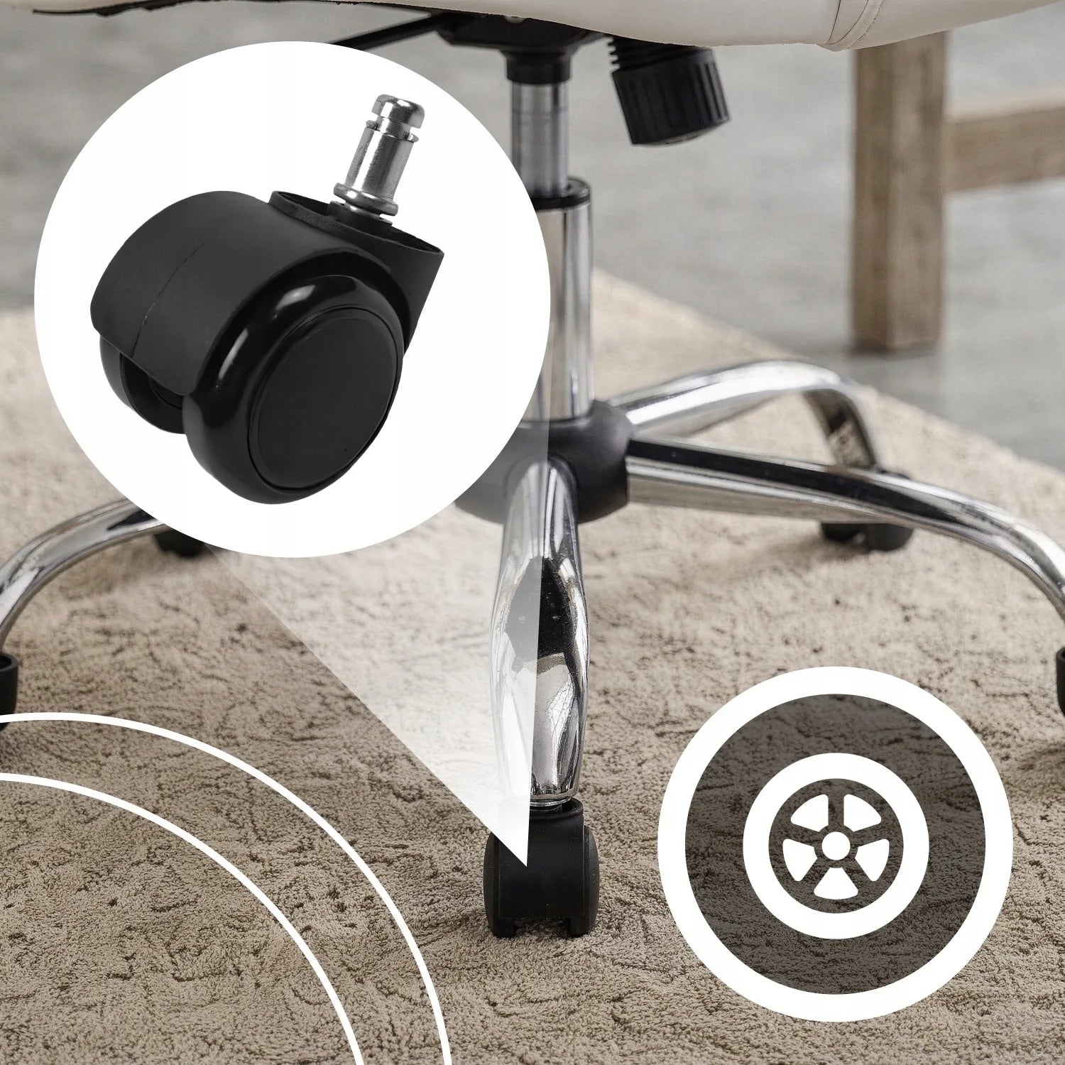 BIURO KĖDĖ 130KG SUKAMAS ERGONOMIŠKAS BIURO KRĖSLAS BALTAS