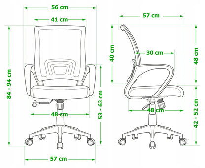 Biuro kėdė GIOSEDIO Besisukanti ergonomiška iš tinklelio