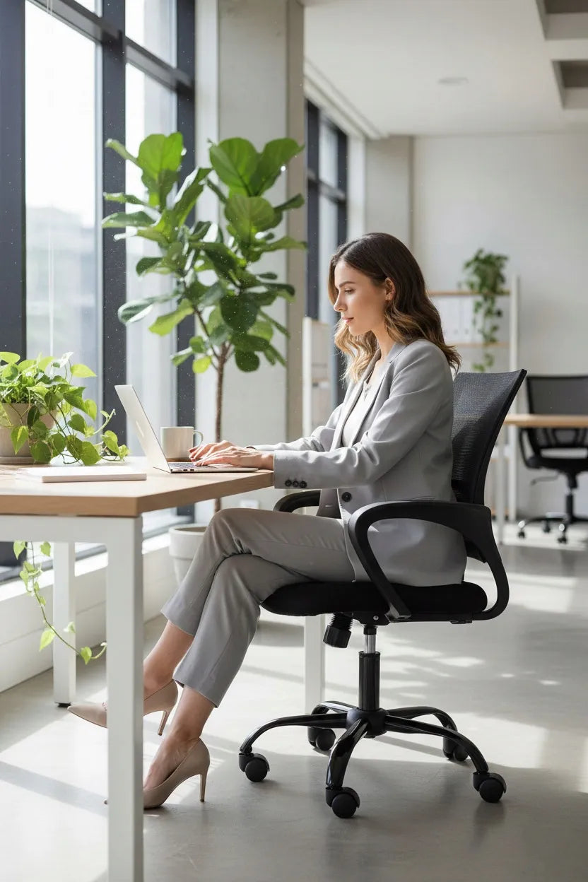 Biuro kėdė GIOSEDIO NFX004 | Besisukanti ergonomiška iš tinklelio ir audinio