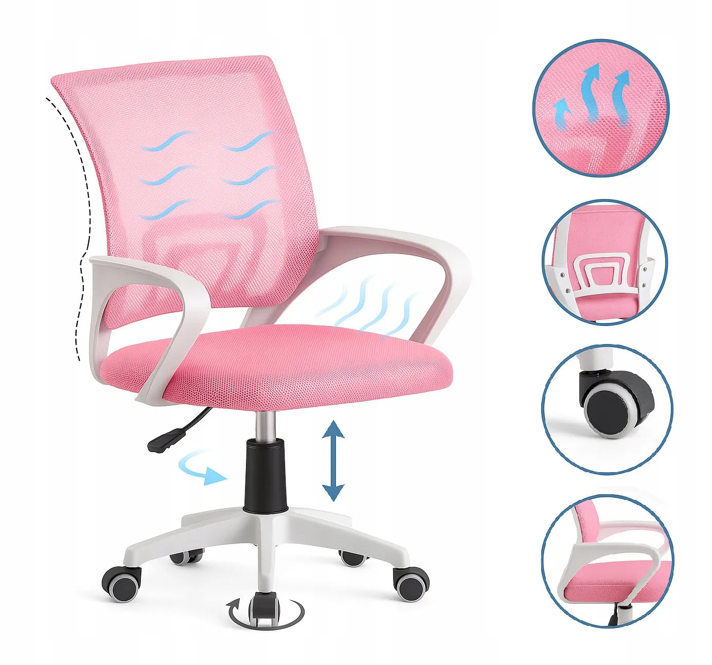 Biuro kėdė GIOSEDIO Sukama ergonomiška su tinkleliu