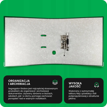 Biuro segtuvas A4 80mm, 5 vnt. rinkinys, pagrindinės spalvos, dideli segtuvai