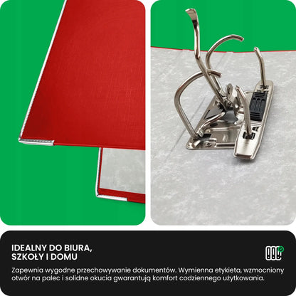 Biuro segtuvas A4 80mm, 5 vnt. rinkinys, pagrindinės spalvos, dideli segtuvai