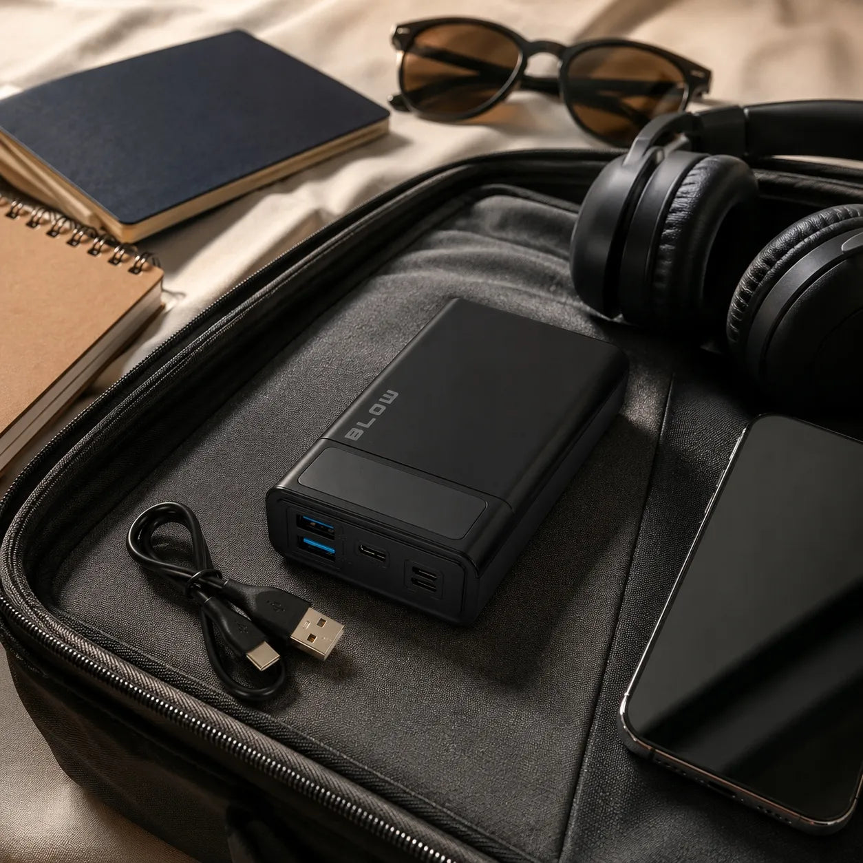 BLOW 20000 mAh 22,5W „Powerbank“ su „Quick Charge“ ir „Power Delivery“ technologija