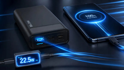 BLOW 20000 mAh 22,5W „Powerbank“ su „Quick Charge“ ir „Power Delivery“ technologija