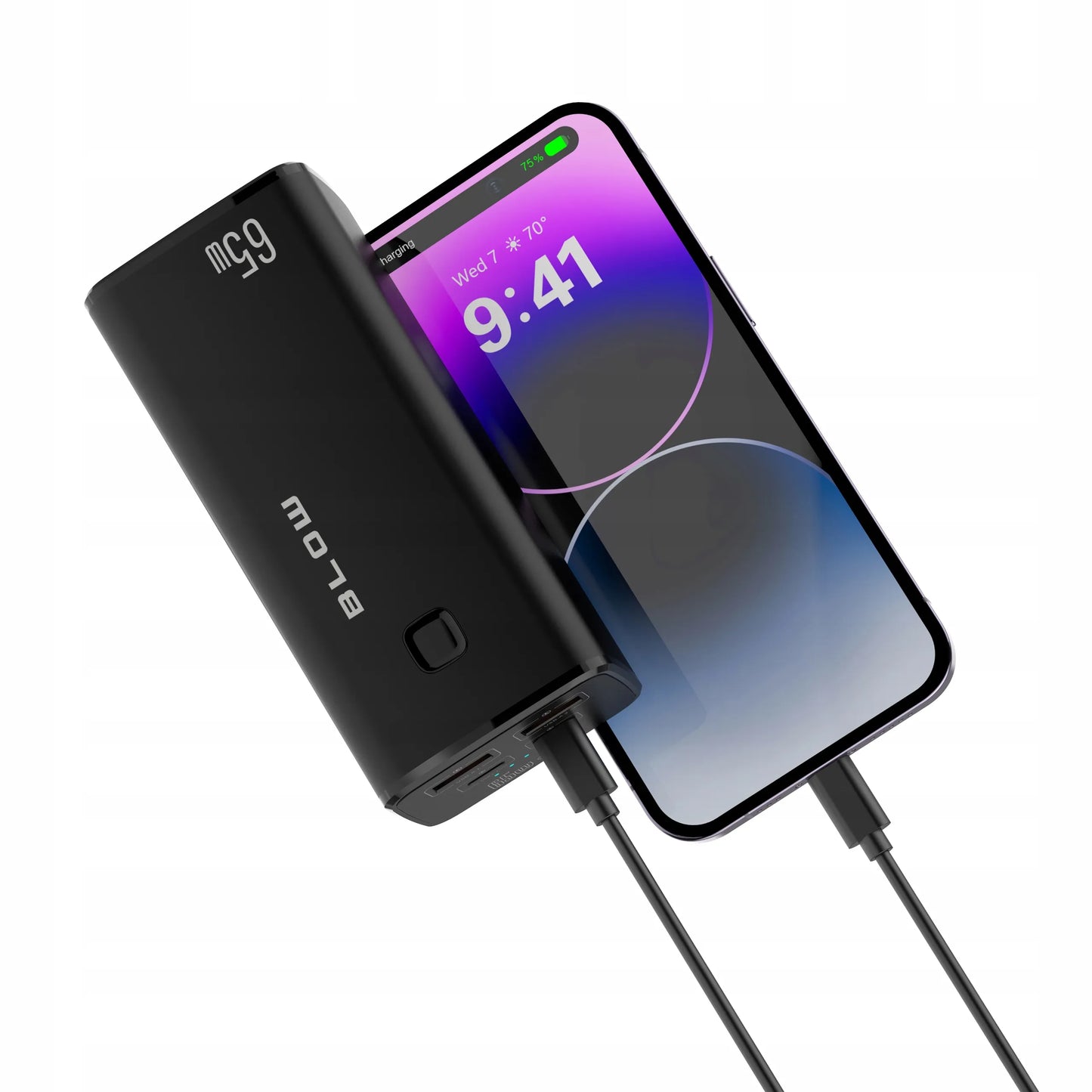 BLOW 20000 mAh 65W QC3.0 PD USB-C Powerbankas nešiojamiems kompiuteriams