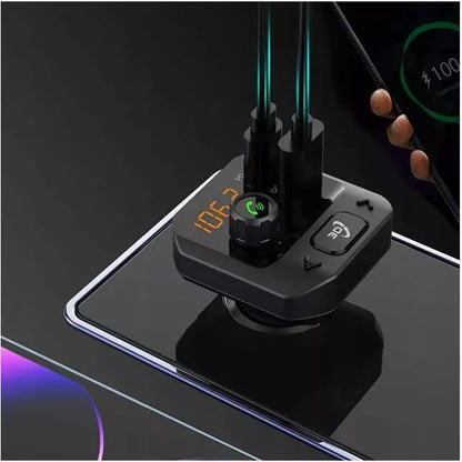 BLOW 74-175 automobilinis FM siųstuvas, Bluetooth įkroviklis su galingais bosais, USB-C PD QC3.0