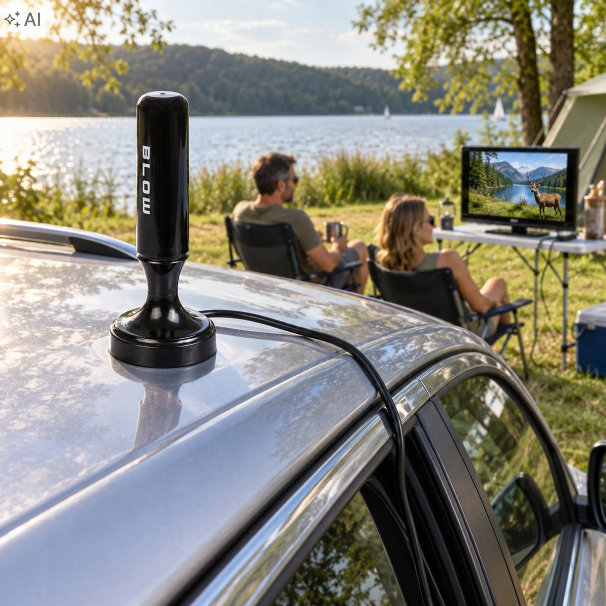 BLOW ATD40 aktyvioji kambarinė antena DVB-T2 televizoriui, 4K, MUX-8, LTE filtras