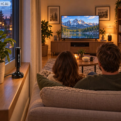 BLOW ATD40 aktyvioji kambarinė antena DVB-T2 televizoriui, 4K, MUX-8, LTE filtras