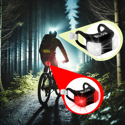 BLOW BL-07 LED dviračių žibintų komplektas, priekinis ir galinis, silikoninis