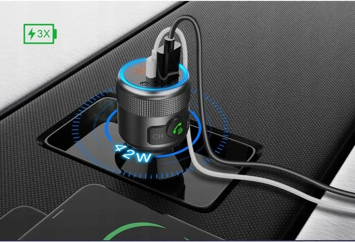 BLOW FM siųstuvas Bluetooth USB Type-C QC 3.0 + PD BASS PD 20W
