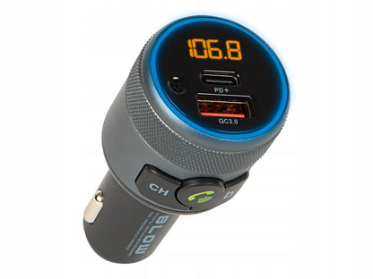 BLOW FM siųstuvas Bluetooth USB Type-C QC 3.0 + PD BASS PD 20W