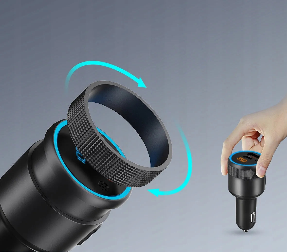 BLOW FM siųstuvas Bluetooth USB Type-C QC 3.0 + PD BASS PD 20W