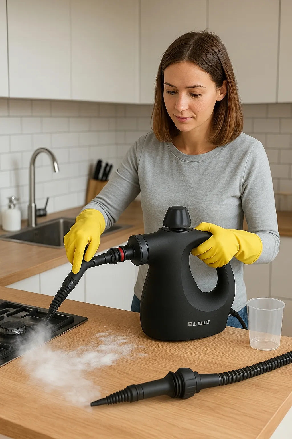 BLOW garinis valytuvas, slėginis valymo įrenginys langams, apmušalams ir siūlėms, 3 m