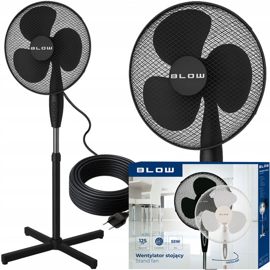 BLOW grindinis ventiliatorius, 55W, 40cm, su reguliavimu ir osciliacija
