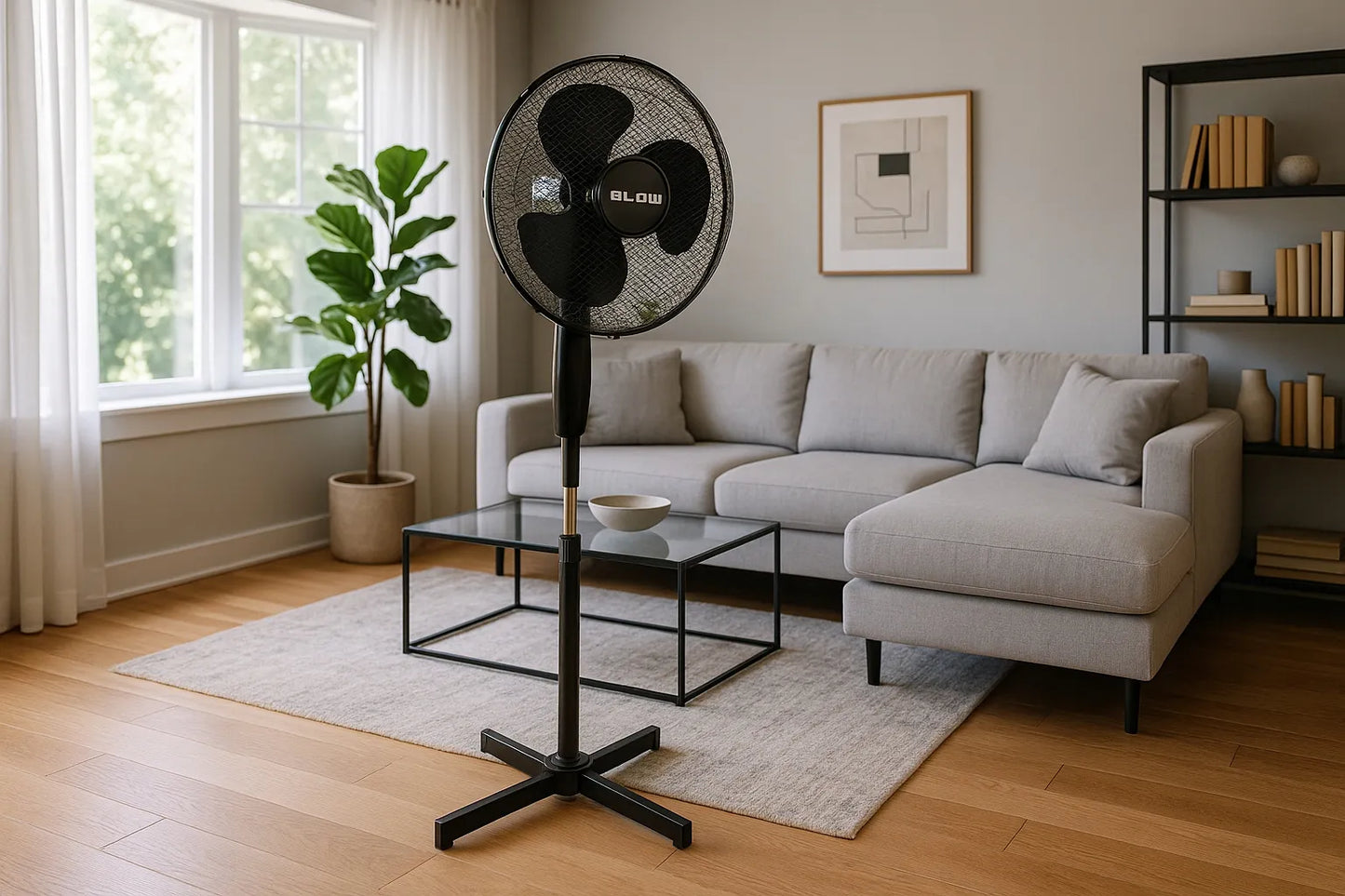 BLOW grindinis ventiliatorius, 55W, 40cm, su reguliavimu ir osciliacija