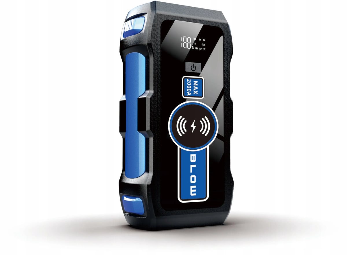 BLOW JS-24 paleidimo įrenginys 2000 A, išorinė baterija, LED žibintuvėlis, 12 000 mAh