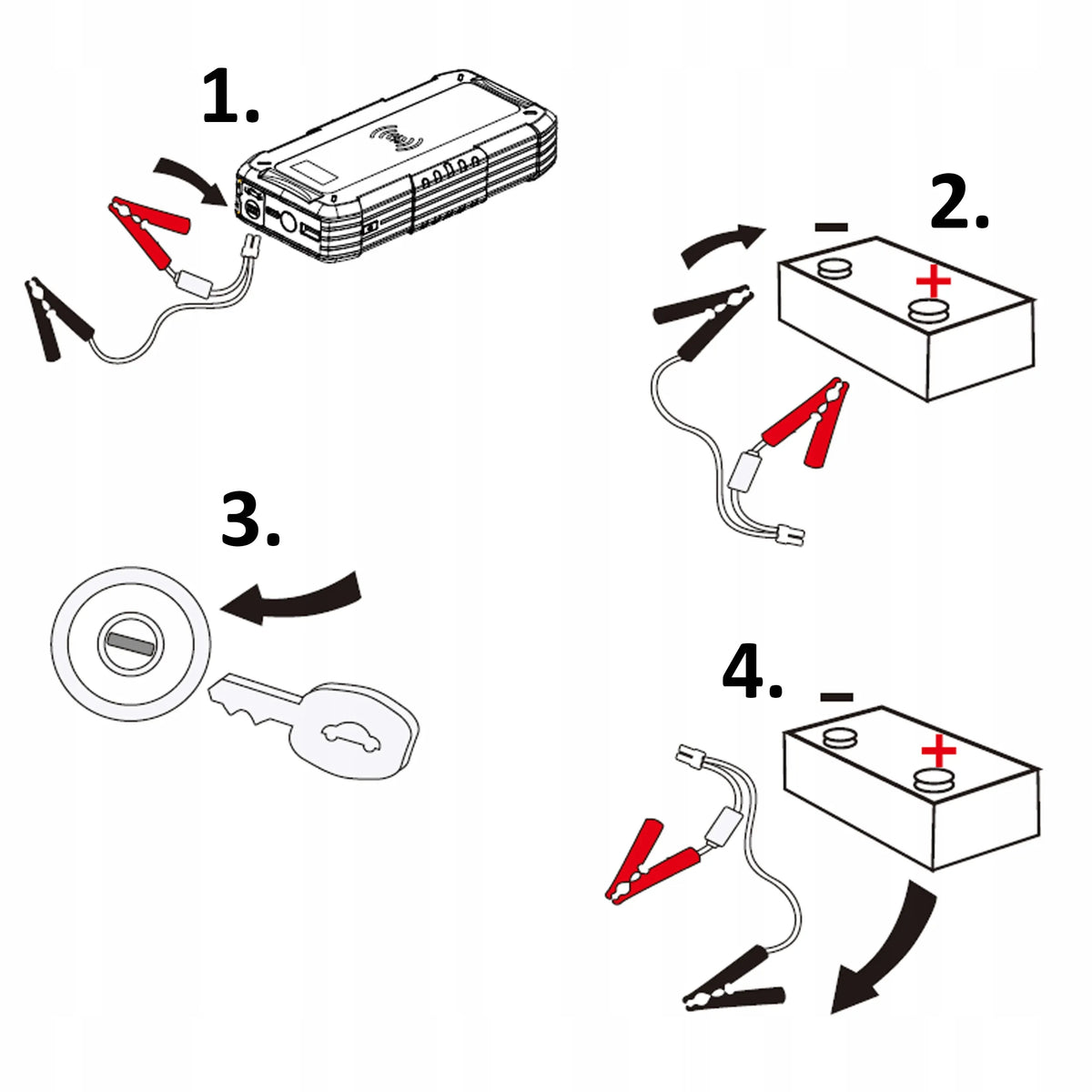 BLOW JS-24 paleidimo įrenginys 2000 A, išorinė baterija, LED žibintuvėlis, 12 000 mAh