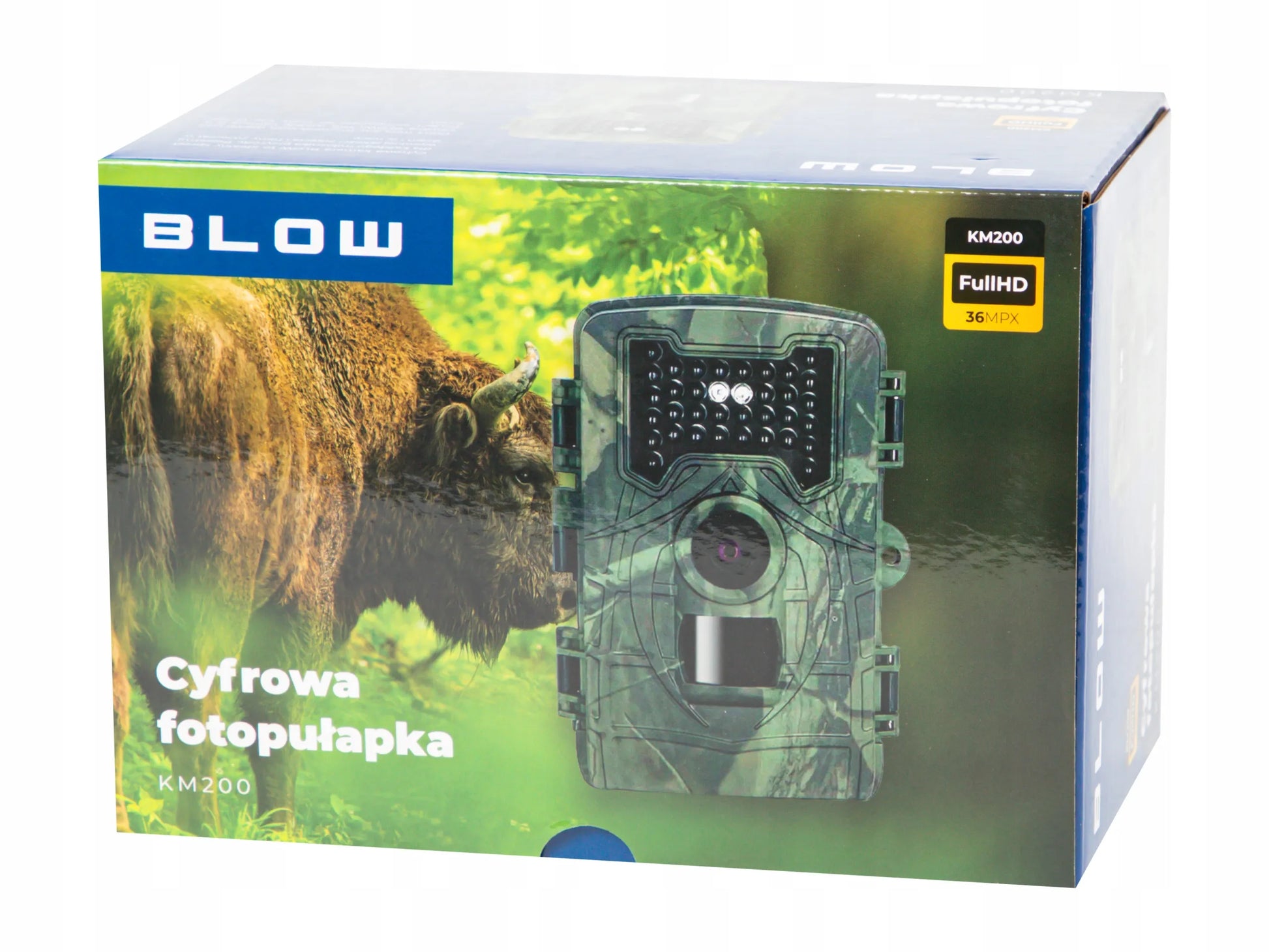 BLOW KM200 miško kamera, 1080p, IP66, 36 MP, naktinis matymas