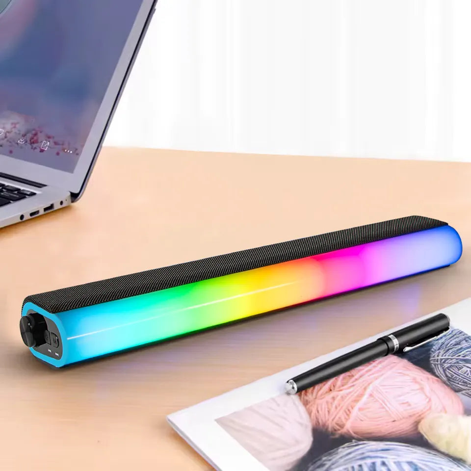 BLOW MS-33 žaidimų garso kolonėlė - RGB LED kompiuterio garso sistema, USB, 14W