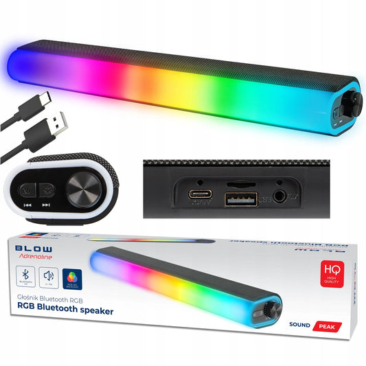 BLOW MS-33 žaidimų garso kolonėlė - RGB LED kompiuterio garso sistema, USB, 14W
