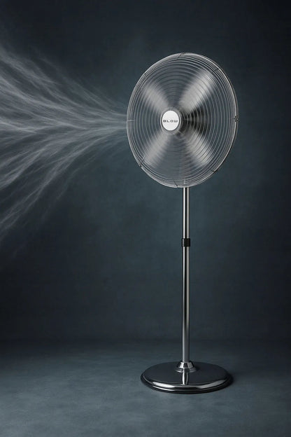 BLOW pastatomas ventiliatorius, 4 mentės, 60 W, 125 cm aukščio, tylus, galingas, metalinis