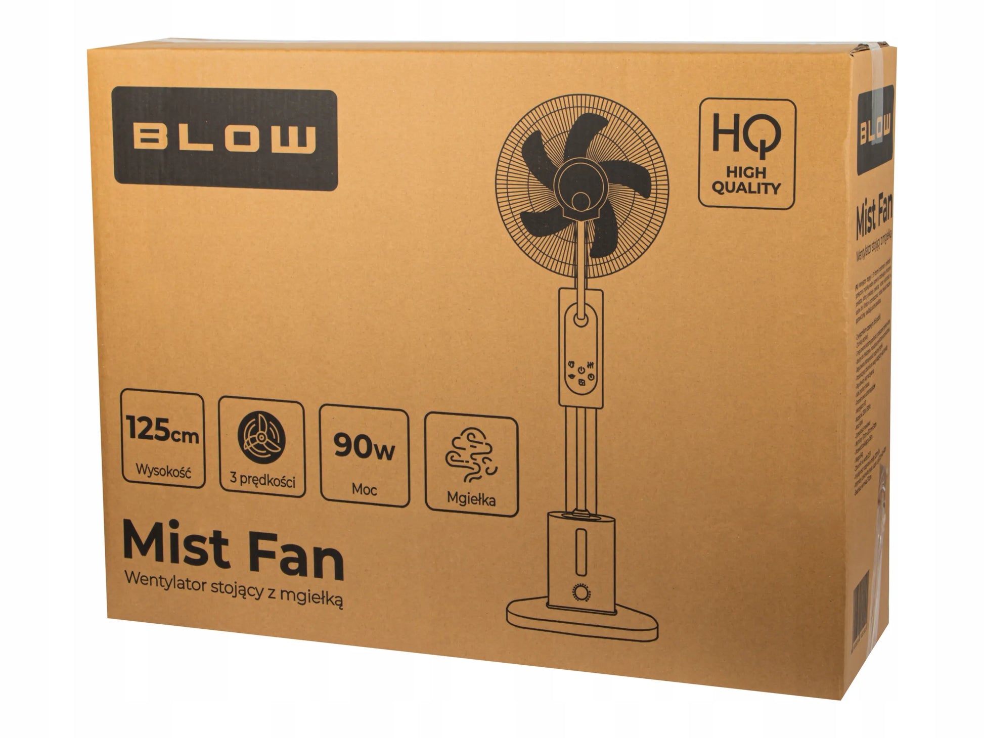 BLOW stovimas ventiliatorius 90W 16" su drėkintuvu ir rūko funkcija