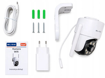 BLOW T-135 5MP WIFI IP pasukama išorinė kamera, Full HD, su judesio detekcija ir Tuya palaikymu