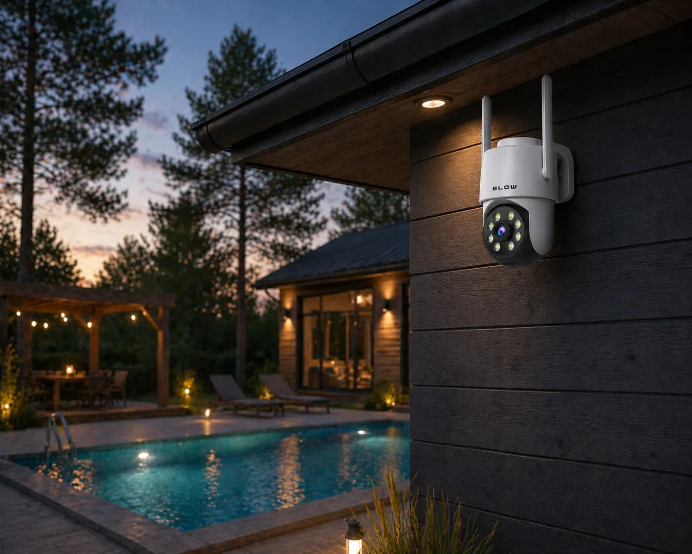 BLOW T-135 5MP WIFI IP pasukama išorinė kamera, Full HD, su judesio detekcija ir Tuya palaikymu
