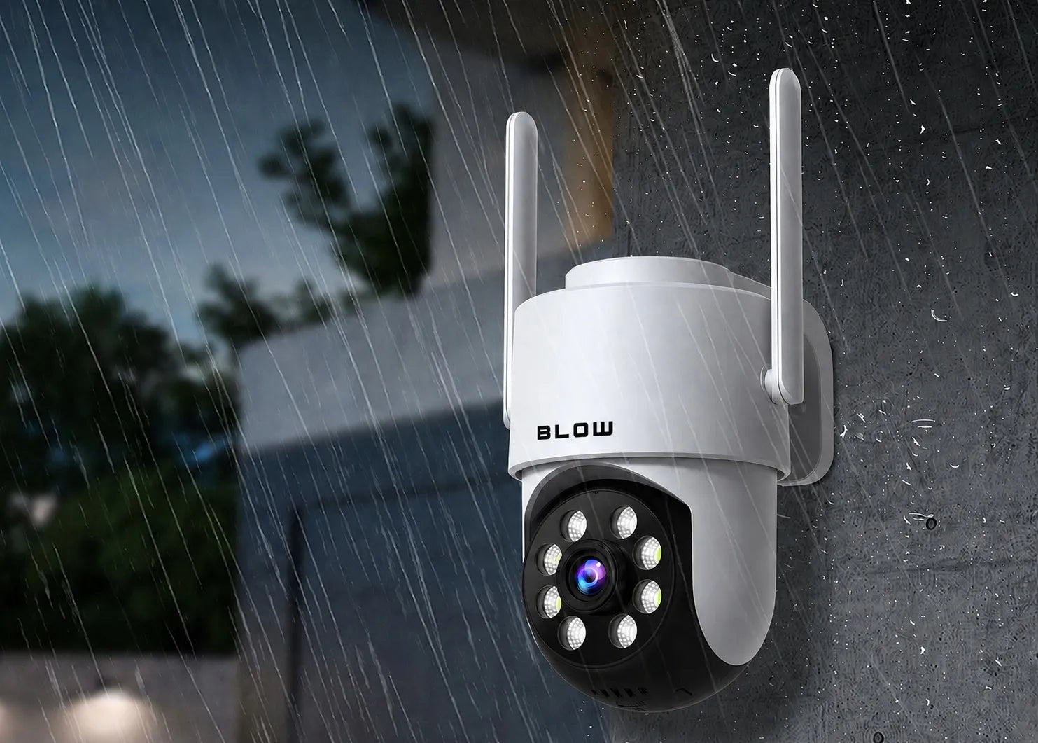 BLOW T-135 5MP WIFI IP pasukama išorinė kamera, Full HD, su judesio detekcija ir Tuya palaikymu