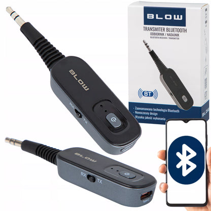„Bluetooth 2-in-1“ siųstuvas ir imtuvas su 3,5 mm AUX jungtimi ir USB-C