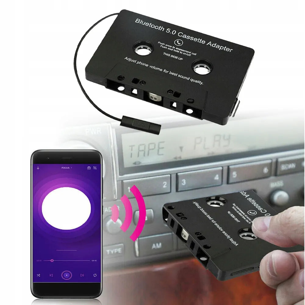 BLUETOOTH 5.0 kasetinis adapteris konverteris imtuvas