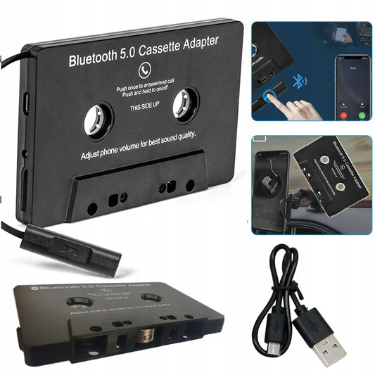 BLUETOOTH 5.0 kasetinis adapteris konverteris