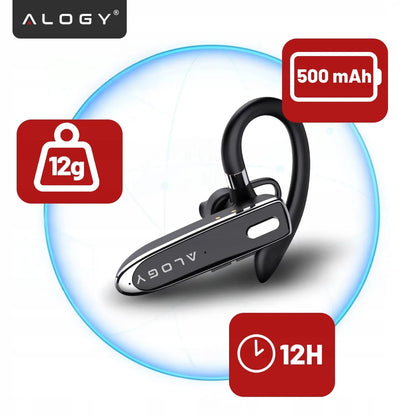 BLUETOOTH 5.1 ausinė Alogy belaidė laisvų rankų įranga 12h pokalbių