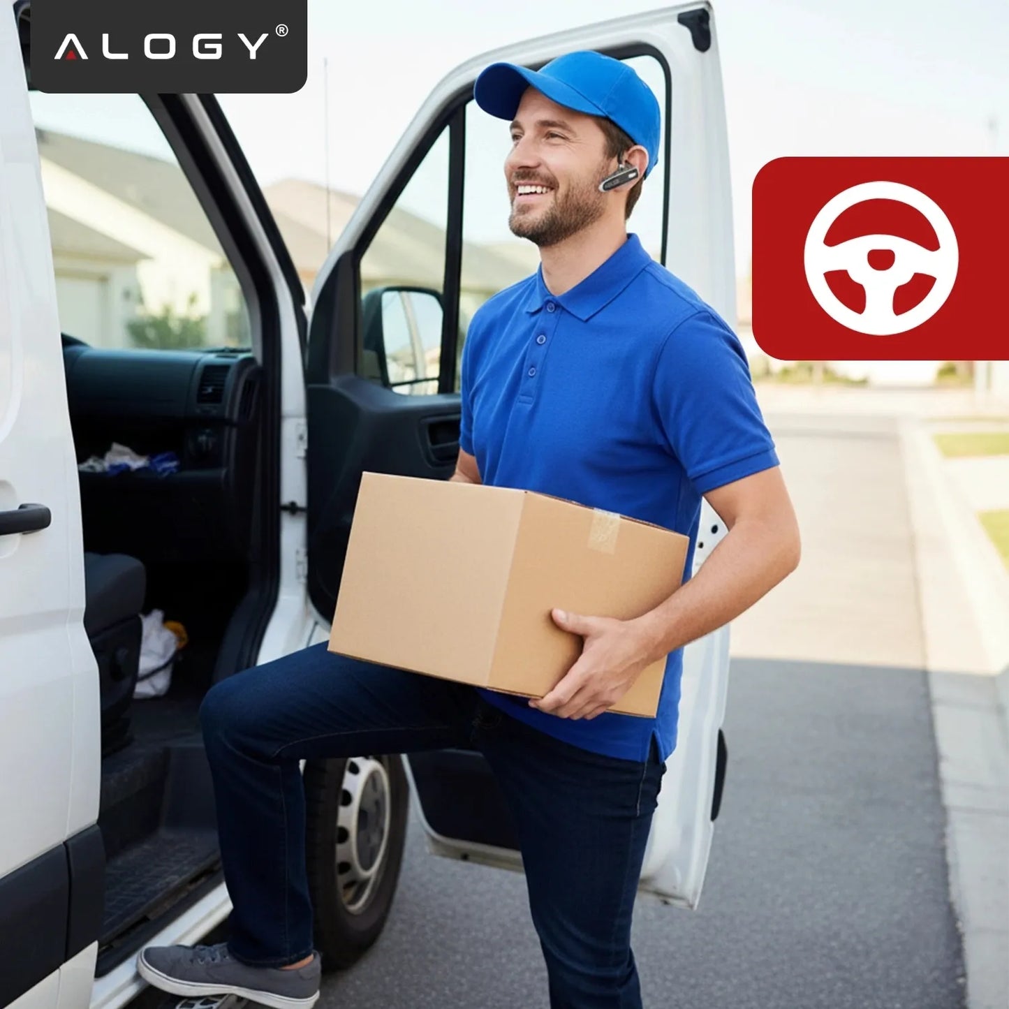 BLUETOOTH 5.1 ausinė Alogy belaidė laisvų rankų įranga 12h pokalbių