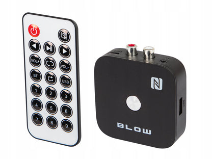 BLUETOOTH 5.3 NFC RCA AUX USB imtuvas, siųstuvas, adapteris garso aparatūrai su nuotolinio valdymo pulteliu