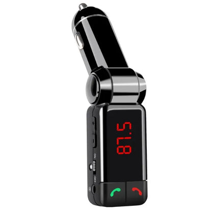 Bluetooth FM siųstuvas, 2x USB automobilinis įkroviklis, MP3 grotuvas